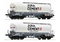 Set 2 vagoane siloz Jura Cement - H0 ROCO 6600191